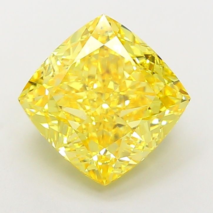 Loose Diamond - CUSHION MODIFIED 8.1ct Fancy Vivid Yellow VS1: Loose Diamond - CUSHION MODIFIED 8.1ct Fancy Vivid Yellow VS1 Source: This is a real non-mined Diamond that has been grown in a lab Shape: CUSHION MODIFIED Carats: 8.1 Color: Fancy Vivid Yellow