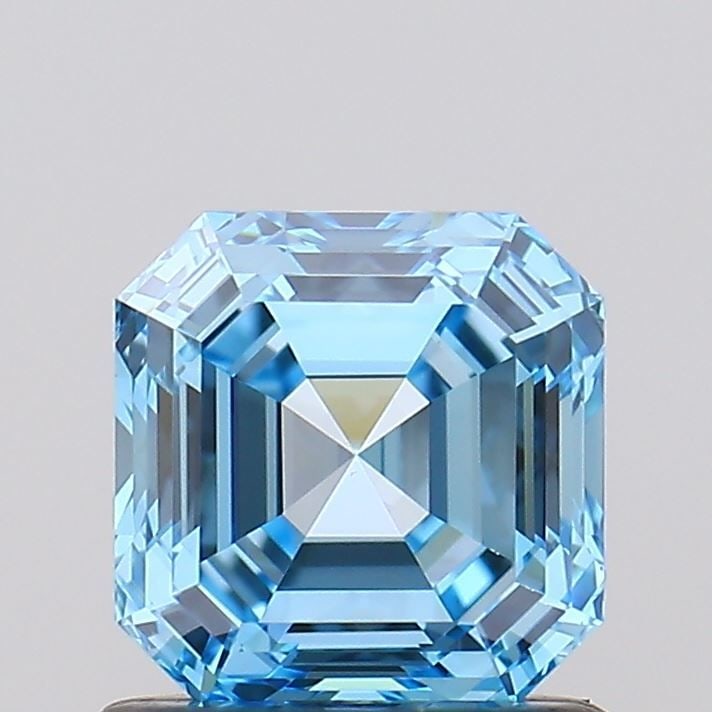 Loose Diamond - ASSCHER 1.0ct Fancy Vivid Blue VS1: Loose Diamond - ASSCHER 1.0ct Fancy Vivid Blue VS1 Source: This is a real non-mined Diamond that has been grown in a lab Shape: ASSCHER Carats: 1.0 Color: Fancy Vivid Blue Certification: IGI Video: