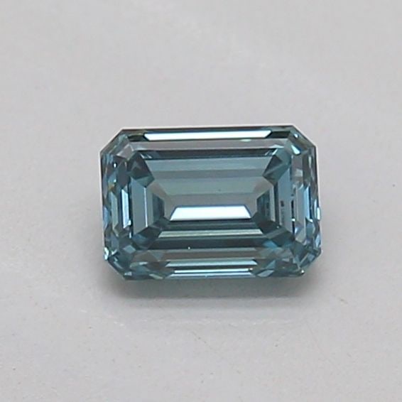 Loose Diamond - EMERALD 0.19ct Fancy Vivid Blueish Green VS1: Loose Diamond - EMERALD 0.19ct Fancy Vivid Blueish Green VS1 Source: This is a real non-mined Diamond that has been grown in a lab Shape: EMERALD Carats: 0.19 Color: Fancy Vivid Blueish Green