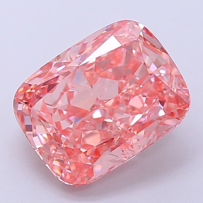 Loose Diamond - CUSHION MODIFIED 2.83ct Fancy Vivid Pink VS1: Loose Diamond - CUSHION MODIFIED 2.83ct Fancy Vivid Pink VS1 Source: This is a real non-mined Diamond that has been grown in a lab Shape: CUSHION MODIFIED Carats: 2.83 Color: Fancy Vivid Pink Certific