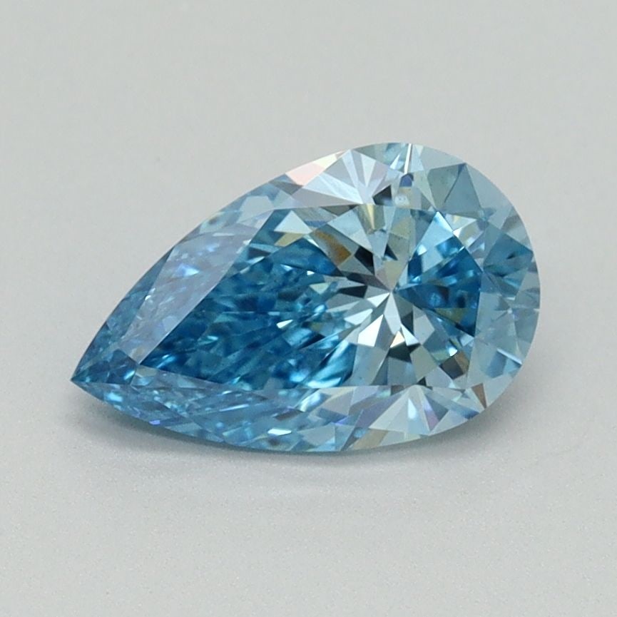 Loose Diamond - PEAR 1.03ct Fancy Vivid Blue VS2: Loose Diamond - PEAR 1.03ct Fancy Vivid Blue VS2 Source: This is a real non-mined Diamond that has been grown in a lab Shape: PEAR Carats: 1.03 Color: Fancy Vivid Blue Certification: IGI Video: