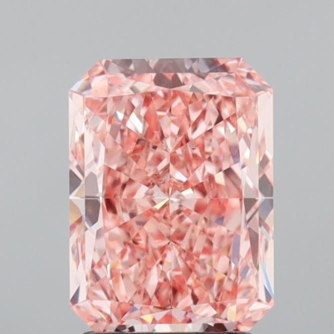 Loose Diamond - RADIANT 2.02ct Fancy Vivid Pink VS2: Loose Diamond - RADIANT 2.02ct Fancy Vivid Pink VS2 Source: This is a real non-mined Diamond that has been grown in a lab Shape: RADIANT Carats: 2.02 Color: Fancy Vivid Pink Certification: IGI Video: