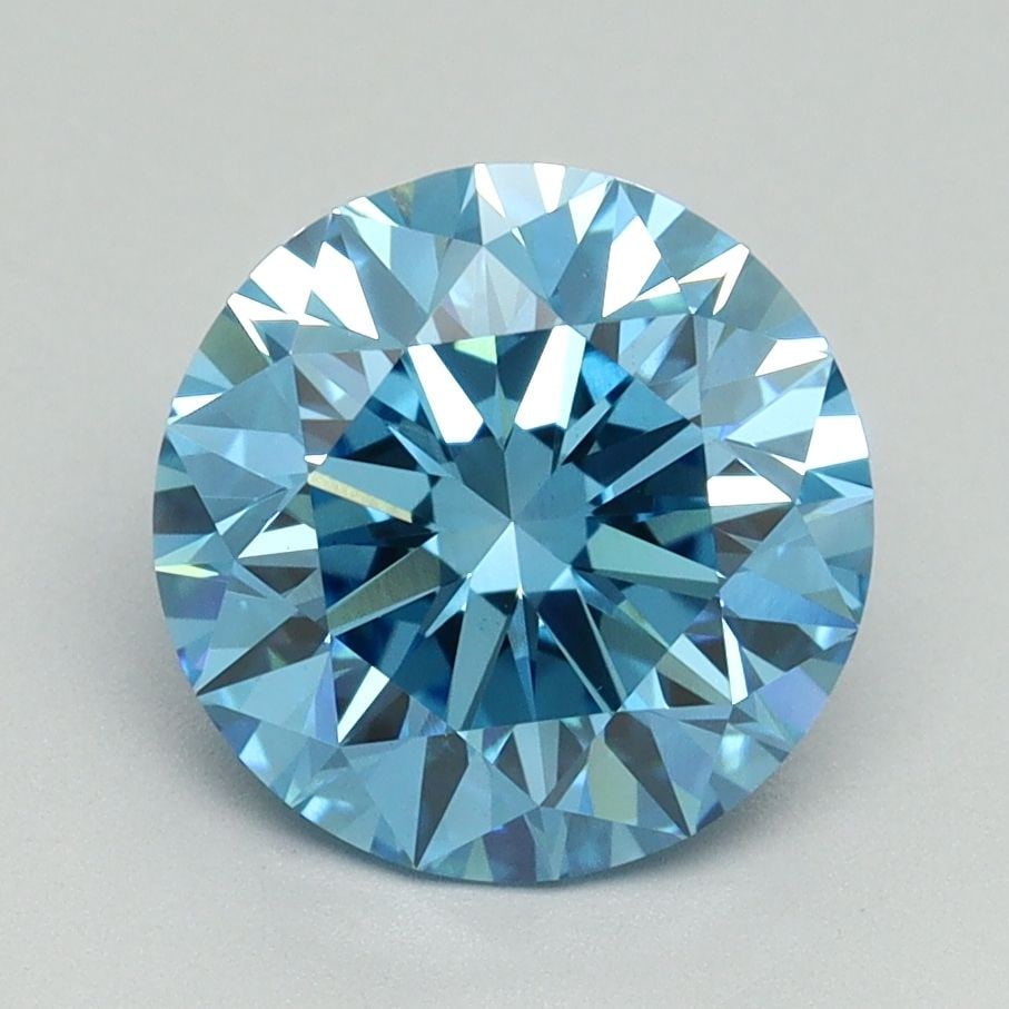 Loose Diamond - ROUND 2.53ct Fancy Vivid Blue VS1: Loose Diamond - ROUND 2.53ct Fancy Vivid Blue VS1 Source: This is a real non-mined Diamond that has been grown in a lab Shape: ROUND Carats: 2.53 Color: Fancy Vivid Blue Certification: IGI Video: