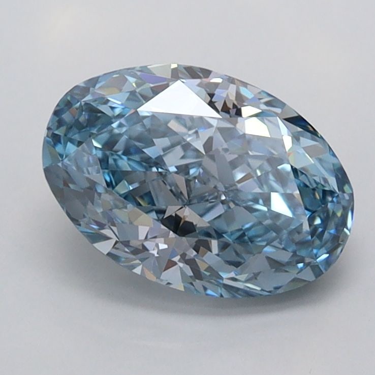 Loose Diamond - OVAL 1.45ct Fancy Vivid Blue IF: Loose Diamond - OVAL 1.45ct Fancy Vivid Blue IF Source: This is a real non-mined Diamond that has been grown in a lab Shape: OVAL Carats: 1.45 Color: Fancy Vivid Blue Certification: IGI Video: Video