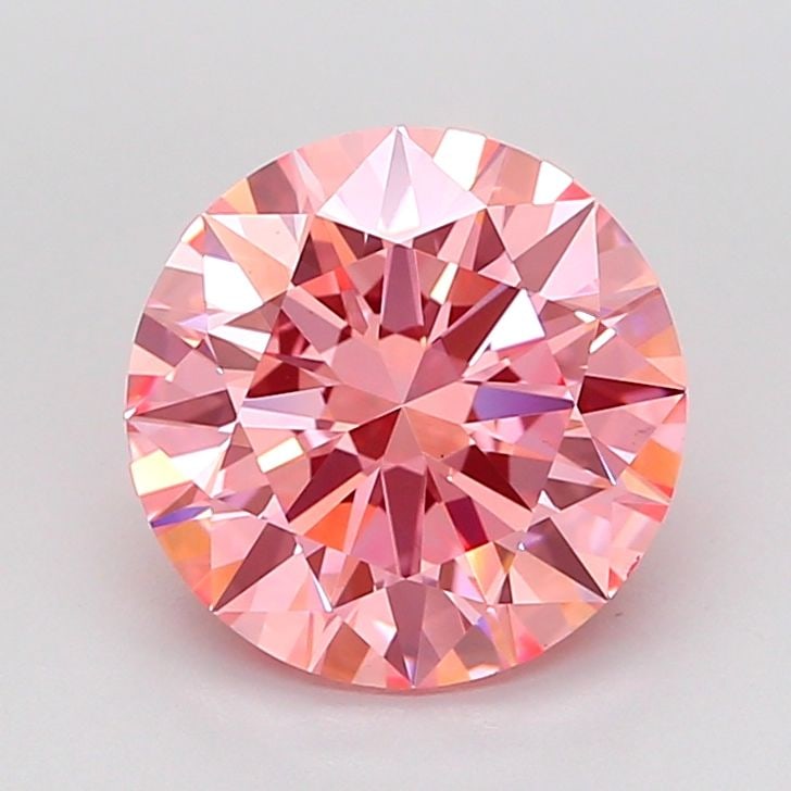 Ideal Loose Diamond - ROUND 3.01ct Fancy Vivid Pink VS1: Ideal Loose Diamond - ROUND 3.01ct Fancy Vivid Pink VS1 Source: This is a real non-mined Diamond that has been grown in a lab Shape: ROUND Carats: 3.01 Color: Fancy Vivid Pink Certification: IGI