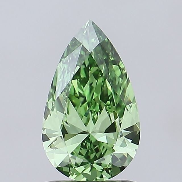 Loose Diamond - PEAR 1.0ct Fancy Vivid Green VS1: Loose Diamond - PEAR 1.0ct Fancy Vivid Green VS1 Source: This is a real non-mined Diamond that has been grown in a lab Shape: PEAR Carats: 1.0 Color: Fancy Vivid Green Certification: NONE Video:
