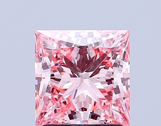 Loose Diamond - PRINCESS 2.0ct Fancy Intense Pink VS1: Loose Diamond - PRINCESS 2.0ct Fancy Intense Pink VS1 Source: This is a real non-mined Diamond that has been grown in a lab Shape: PRINCESS Carats: 2.0 Color: Fancy Intense Pink Certification: IGI