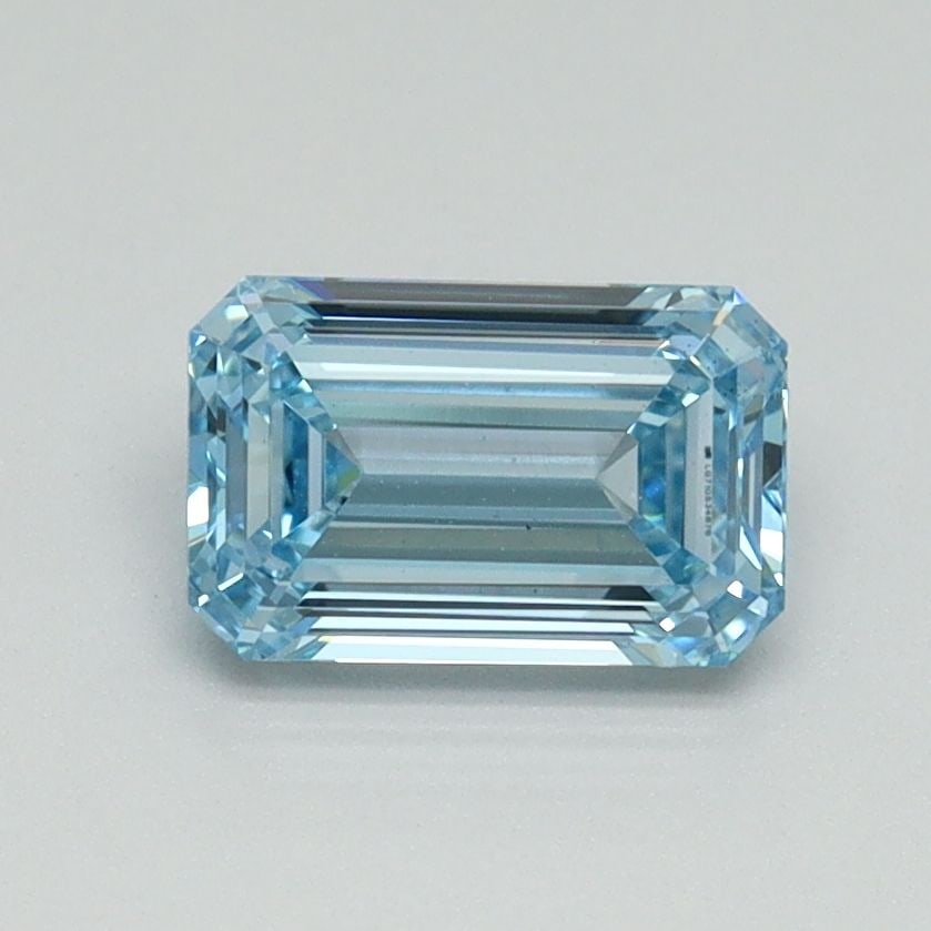 Loose Diamond - EMERALD 1.04ct Fancy Vivid Blue VS1: Loose Diamond - EMERALD 1.04ct Fancy Vivid Blue VS1 Source: This is a real non-mined Diamond that has been grown in a lab Shape: EMERALD Carats: 1.04 Color: Fancy Vivid Blue Certification: IGI Video: