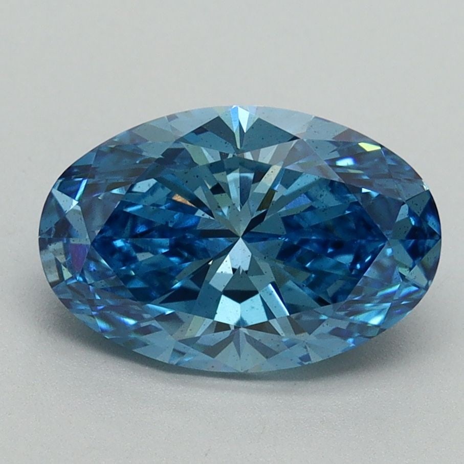 Loose Diamond - OVAL 2.19ct Fancy Vivid Blue VS2: Loose Diamond - OVAL 2.19ct Fancy Vivid Blue VS2 Source: This is a real non-mined Diamond that has been grown in a lab Shape: OVAL Carats: 2.19 Color: Fancy Vivid Blue Certification: IGI Video: