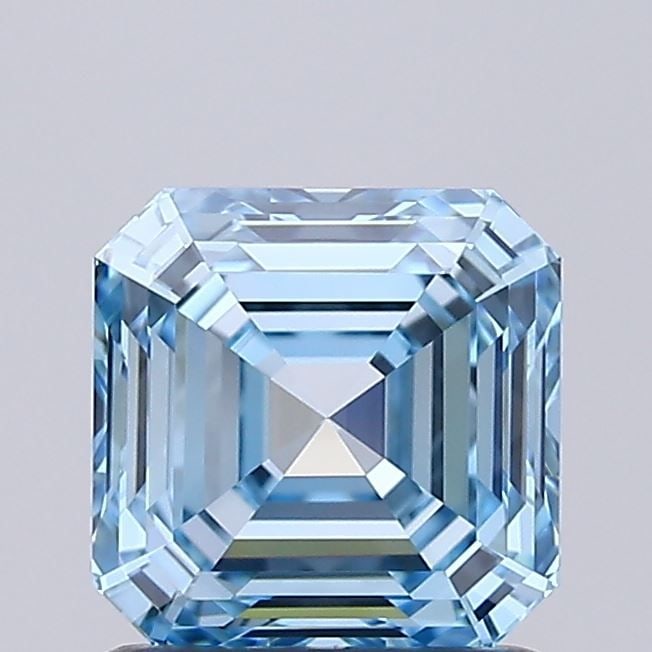 Loose Diamond - ASSCHER 1.11ct Fancy Intense Blue VVS2: Loose Diamond - ASSCHER 1.11ct Fancy Intense Blue VVS2 Source: This is a real non-mined Diamond that has been grown in a lab Shape: ASSCHER Carats: 1.11 Color: Fancy Intense Blue Certification: IGI