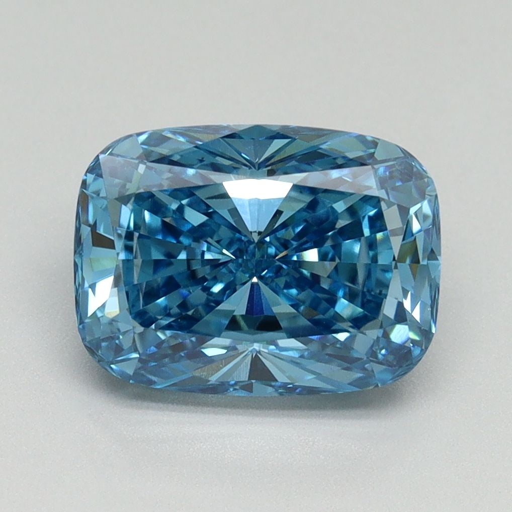 Loose Diamond - CUSHION MODIFIED 3.01ct Fancy Vivid Blue VS1 (1 of 1)