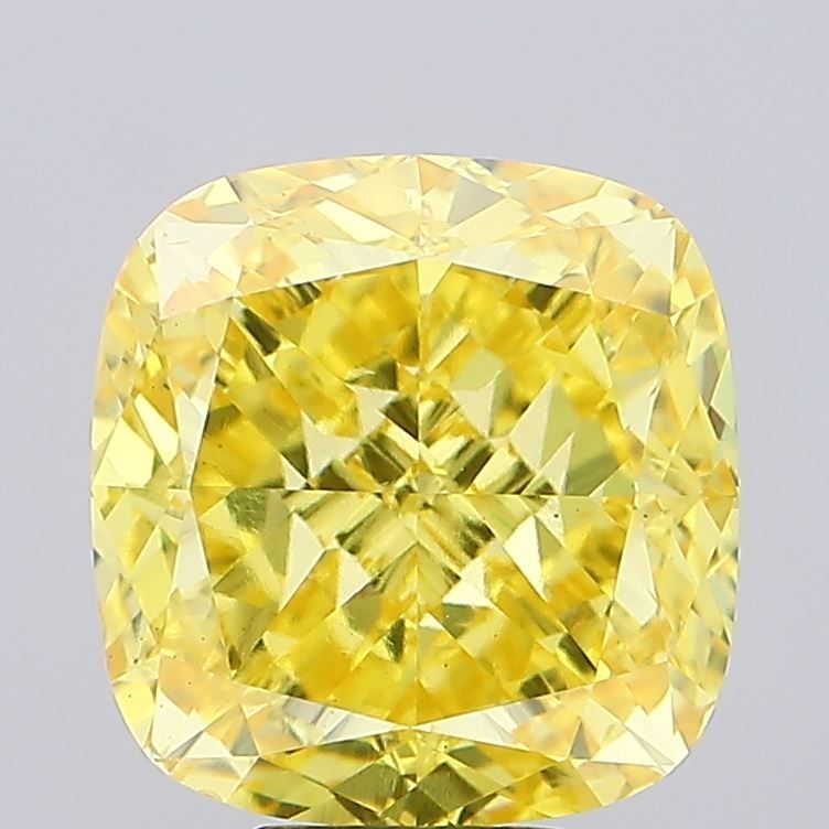 Loose Diamond - CUSHION MODIFIED 8.82ct Fancy Vivid Yellow VS2: Loose Diamond - CUSHION MODIFIED 8.82ct Fancy Vivid Yellow VS2 Source: This is a real non-mined Diamond that has been grown in a lab Shape: CUSHION MODIFIED Carats: 8.82 Color: Fancy Vivid Yellow