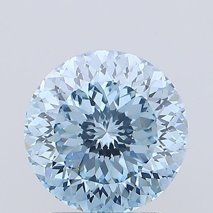 Loose Diamond - ROUND 2.02ct Fancy Vivid Blue VS1: Loose Diamond - ROUND 2.02ct Fancy Vivid Blue VS1 Source: This is a real non-mined Diamond that has been grown in a lab Shape: ROUND Carats: 2.02 Color: Fancy Vivid Blue Certification: IGI Video: