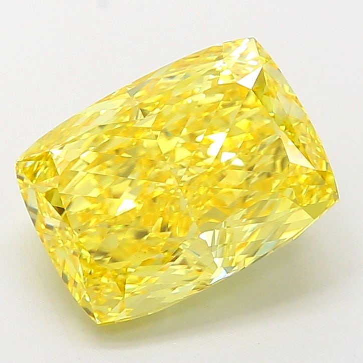 Loose Diamond - CUSHION MODIFIED 5.04ct Fancy Vivid Yellow VS1: Loose Diamond - CUSHION MODIFIED 5.04ct Fancy Vivid Yellow VS1 Source: This is a real non-mined Diamond that has been grown in a lab Shape: CUSHION MODIFIED Carats: 5.04 Color: Fancy Vivid Yellow