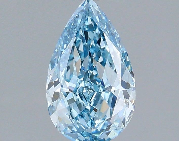 Loose Diamond - PEAR 1.03ct Fancy Vivid Blue VVS2: Loose Diamond - PEAR 1.03ct Fancy Vivid Blue VVS2 Source: This is a real non-mined Diamond that has been grown in a lab Shape: PEAR Carats: 1.03 Color: Fancy Vivid Blue Certification: IGI Video: