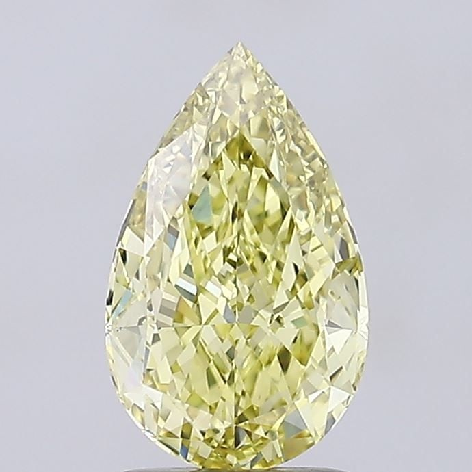 Loose Diamond - PEAR 2.02ct Fancy Intense Yellow VS1: Loose Diamond - PEAR 2.02ct Fancy Intense Yellow VS1 Source: This is a real non-mined Diamond that has been grown in a lab Shape: PEAR Carats: 2.02 Color: Fancy Intense Yellow Certification: NONE