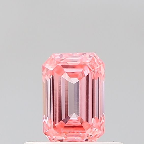 Loose Diamond - EMERALD 0.49ct Fancy Vivid Pink VVS2: Loose Diamond - EMERALD 0.49ct Fancy Vivid Pink VVS2 Source: This is a real non-mined Diamond that has been grown in a lab Shape: EMERALD Carats: 0.49 Color: Fancy Vivid Pink Certification: IGI