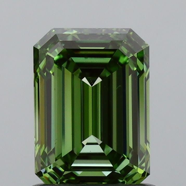Loose Diamond - EMERALD 1.07ct Fancy Vivid Green VS1 (1 of 1)