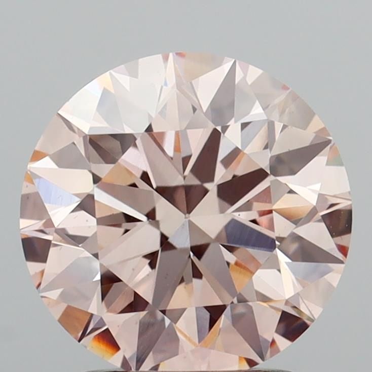 Loose Diamond - ROUND 2.12ct Fancy Brownish Pink VS1: Loose Diamond - ROUND 2.12ct Fancy Brownish Pink VS1 Source: This is a real non-mined Diamond that has been grown in a lab Shape: ROUND Carats: 2.12 Color: Fancy Brownish Pink Certification: IGI