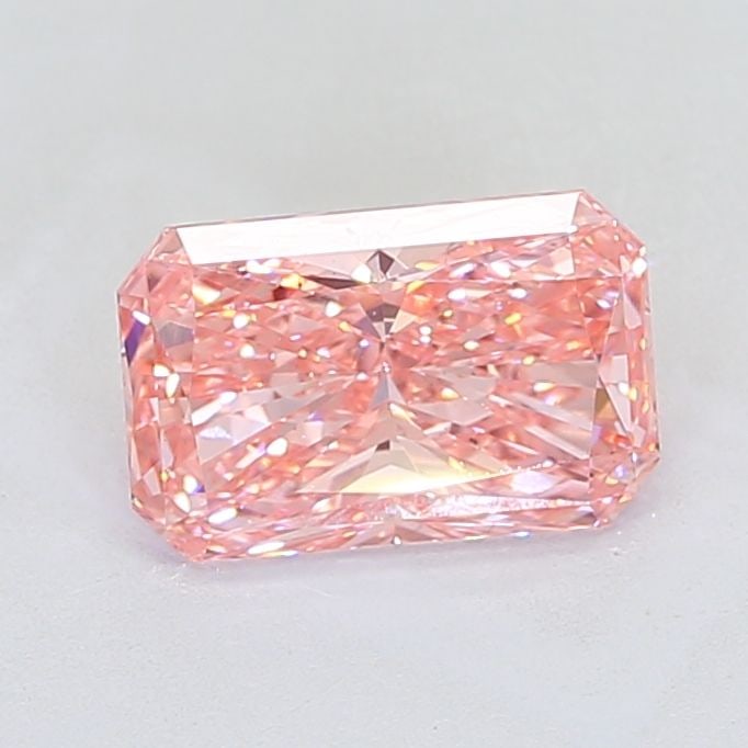 Loose Diamond - RADIANT 2.63ct Fancy Vivid Pink VS2: Loose Diamond - RADIANT 2.63ct Fancy Vivid Pink VS2 Source: This is a real non-mined Diamond that has been grown in a lab Shape: RADIANT Carats: 2.63 Color: Fancy Vivid Pink Certification: IGI Video: