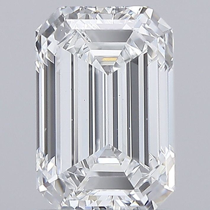 Loose Diamond - EMERALD 2.01ct D VS1: Loose Diamond - EMERALD 2.01ct D VS1 Source: This is a real non-mined Diamond that has been grown in a lab Shape: EMERALD Carats: 2.01 Color: D Clarity: VS1 Certification: IGI Video: