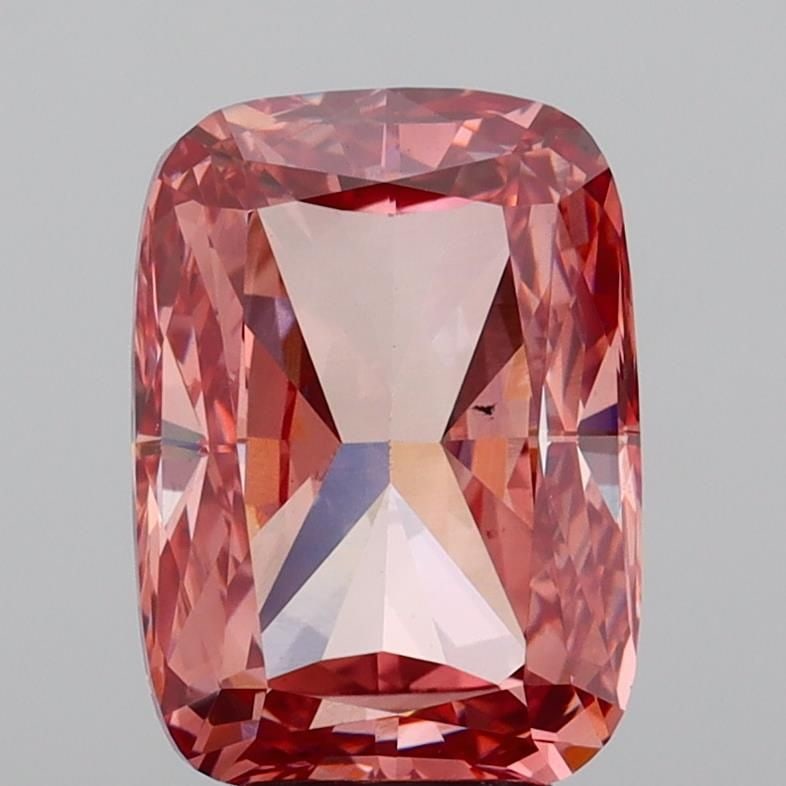 Loose Diamond - CUSHION MODIFIED 5.13ct Fancy Vivid Brownish Pink VS2: Loose Diamond - CUSHION MODIFIED 5.13ct Fancy Vivid Brownish Pink VS2 Source: This is a real non-mined Diamond that has been grown in a lab Shape: CUSHION MODIFIED Carats: 5.13 Color: Fancy Vivid Brow
