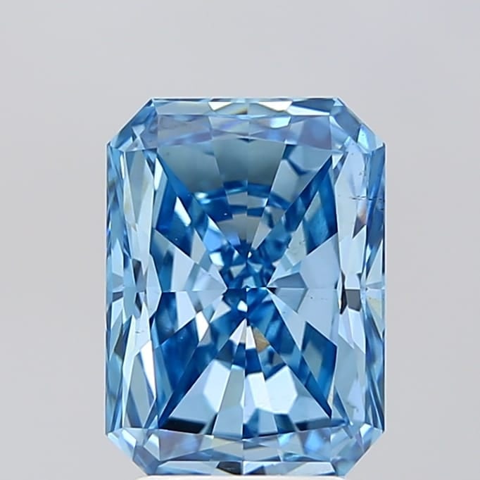 Loose Diamond - RADIANT 2.55ct Fancy Vivid Blue VS1: Loose Diamond - RADIANT 2.55ct Fancy Vivid Blue VS1 Source: This is a real non-mined Diamond that has been grown in a lab Shape: RADIANT Carats: 2.55 Color: Fancy Vivid Blue Certification: IGI The