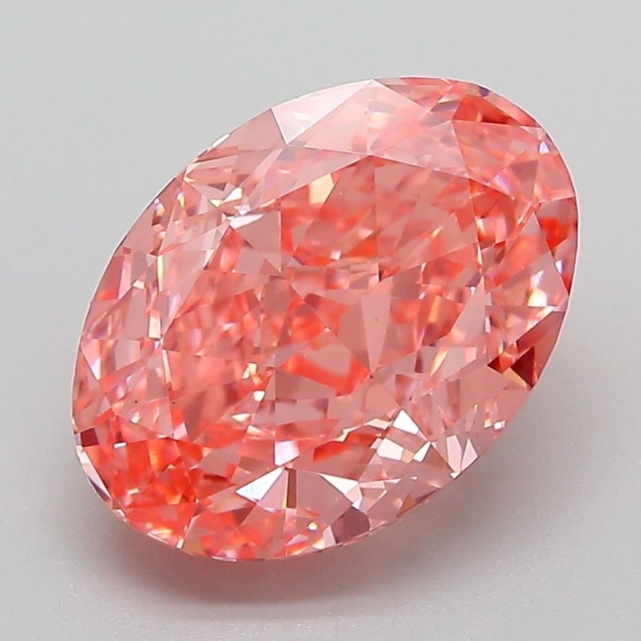 Loose Diamond - OVAL 4.13ct Fancy Vivid Pink VS1: Loose Diamond - OVAL 4.13ct Fancy Vivid Pink VS1 Source: This is a real non-mined Diamond that has been grown in a lab Shape: OVAL Carats: 4.13 Color: Fancy Vivid Pink Certification: IGI Video: