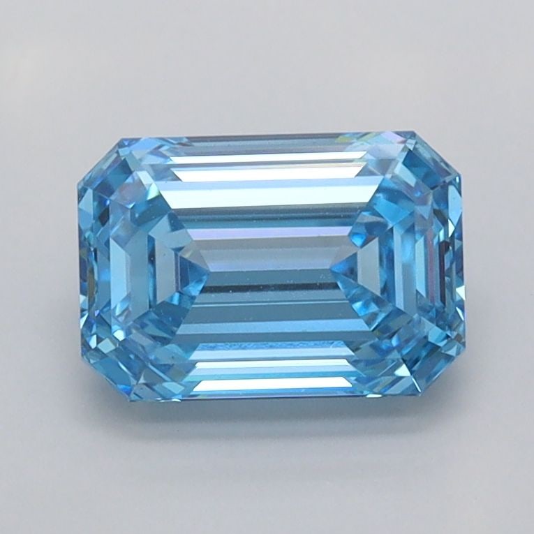 Loose Diamond - EMERALD 1.34ct Fancy Vivid Blue VS1: Loose Diamond - EMERALD 1.34ct Fancy Vivid Blue VS1 Source: This is a real non-mined Diamond that has been grown in a lab Shape: EMERALD Carats: 1.34 Color: Fancy Vivid Blue Certification: IGI Video: