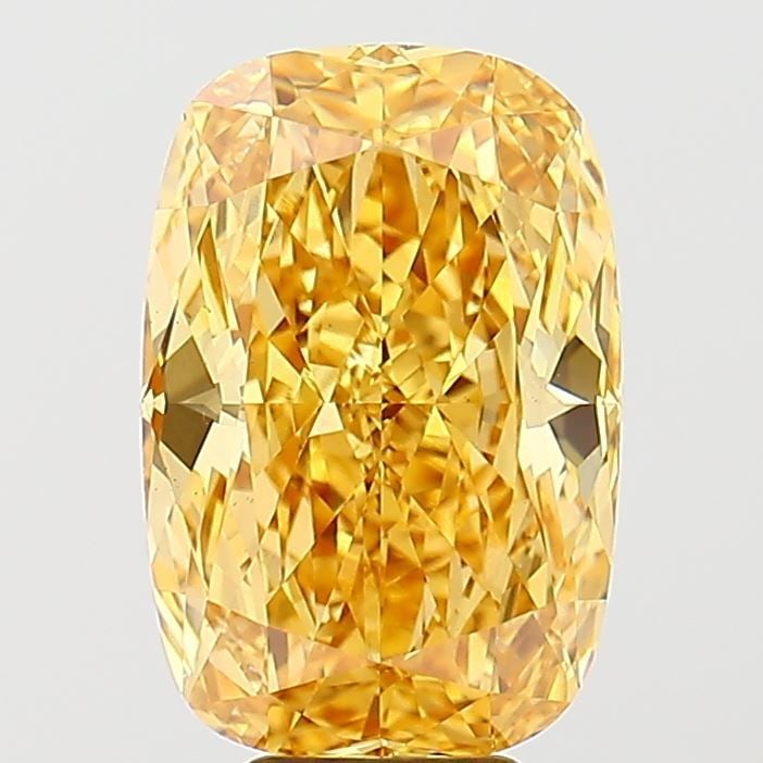 Loose Diamond - CUSHION BRILLIANT 7.18ct Fancy Vivid Yellow VS2 (1 of 1)