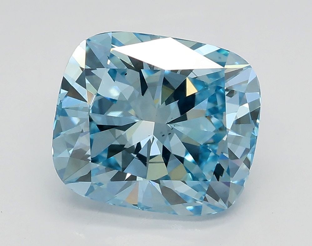 Loose Diamond - CUSHION BRILLIANT 2.71ct Fancy Intense Blue VS2 (1 of 1)
