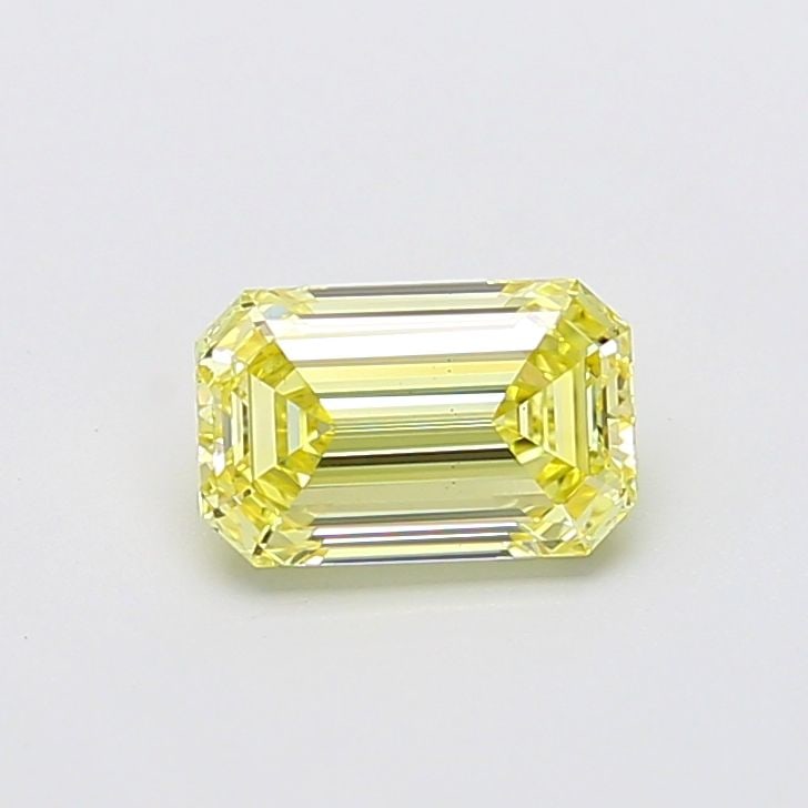 Loose Diamond - EMERALD 1.56ct Fancy Intense Yellow VS2: Loose Diamond - EMERALD 1.56ct Fancy Intense Yellow VS2 Source: This is a real non-mined Diamond that has been grown in a lab Shape: EMERALD Carats: 1.56 Color: Fancy Intense Yellow Certification: IGI