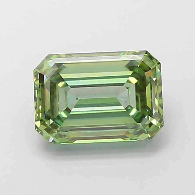 Loose Diamond - EMERALD 2.1ct Fancy Vivid Green VS1: Loose Diamond - EMERALD 2.1ct Fancy Vivid Green VS1 Source: This is a real non-mined Diamond that has been grown in a lab Shape: EMERALD Carats: 2.1 Color: Fancy Vivid Green Certification: IGI Video:
