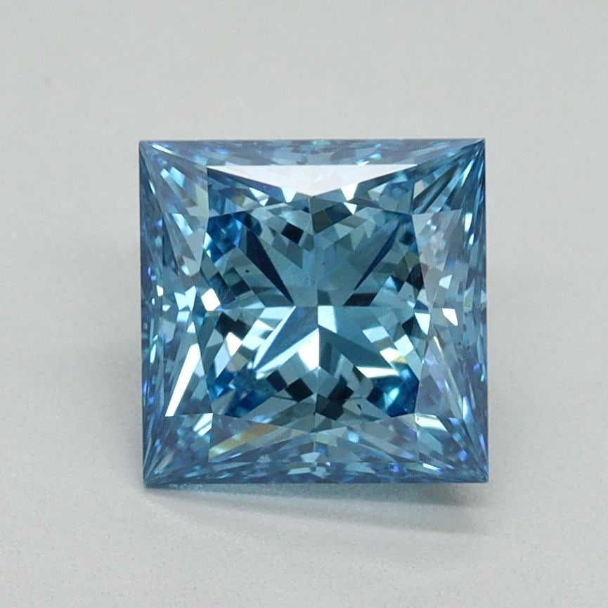 Loose Diamond - PRINCESS 1.5ct Fancy Vivid Blue VS2: Loose Diamond - PRINCESS 1.5ct Fancy Vivid Blue VS2 Source: This is a real non-mined Diamond that has been grown in a lab Shape: PRINCESS Carats: 1.5 Color: Fancy Vivid Blue Certification: IGI Video: