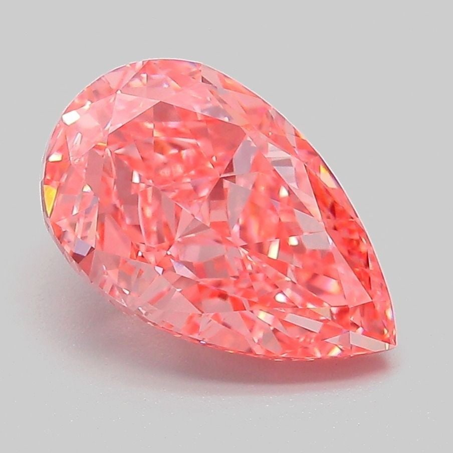 Loose Diamond - PEAR 3.07ct Fancy Vivid Pink VVS2: Loose Diamond - PEAR 3.07ct Fancy Vivid Pink VVS2 Source: This is a real non-mined Diamond that has been grown in a lab Shape: PEAR Carats: 3.07 Color: Fancy Vivid Pink Certification: IGI Video: