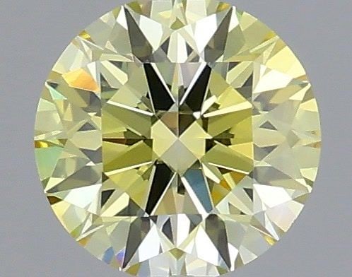 Ideal Loose Diamond - ROUND 0.54ct Fancy Yellow VVS1: Ideal Loose Diamond - ROUND 0.54ct Fancy Yellow VVS1 Source: This is a real non-mined Diamond that has been grown in a lab Shape: ROUND Carats: 0.54 Color: Fancy Yellow Certification: IGI Video: