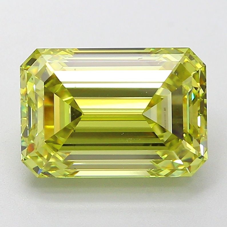 Loose Diamond - EMERALD 6.09ct Fancy Intense Yellow VS2: Loose Diamond - EMERALD 6.09ct Fancy Intense Yellow VS2 Source: This is a real non-mined Diamond that has been grown in a lab Shape: EMERALD Carats: 6.09 Color: Fancy Intense Yellow Certification: IGI
