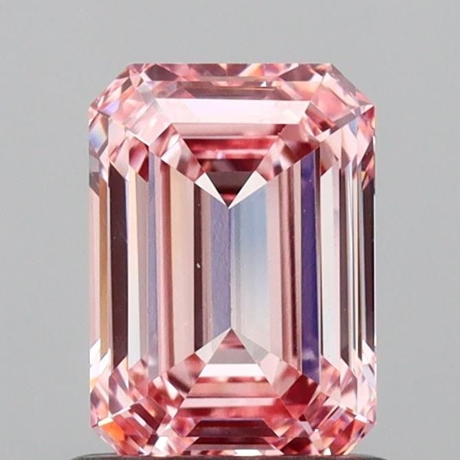 Loose Diamond - EMERALD 1.14ct Fancy Vivid Pink VS1: Loose Diamond - EMERALD 1.14ct Fancy Vivid Pink VS1 Source: This is a real non-mined Diamond that has been grown in a lab Shape: EMERALD Carats: 1.14 Color: Fancy Vivid Pink Certification: NONE