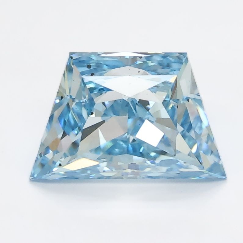 Loose Diamond - TRAPEZOID 2.07ct Blue SI2: Loose Diamond - TRAPEZOID 2.07ct Blue SI2 Source: This is a real non-mined Diamond that has been grown in a lab Shape: TRAPEZOID Carats: 2.07 Color: Blue Certification: NONE Video: Video Link The