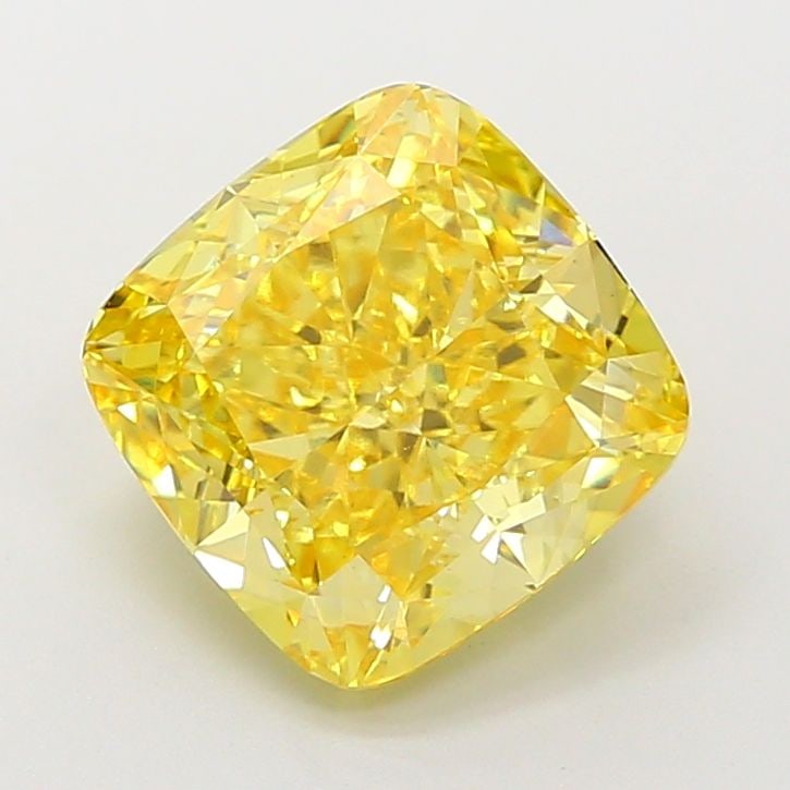 Loose Diamond - CUSHION MODIFIED 4.04ct Fancy Vivid Yellow VS1: Loose Diamond - CUSHION MODIFIED 4.04ct Fancy Vivid Yellow VS1 Source: This is a real non-mined Diamond that has been grown in a lab Shape: CUSHION MODIFIED Carats: 4.04 Color: Fancy Vivid Yellow