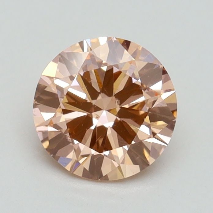 Loose Diamond - ROUND 0.9ct Fancy Intense Orangey Pink SI1: Loose Diamond - ROUND 0.9ct Fancy Intense Orangey Pink SI1 Source: This is a real non-mined Diamond that has been grown in a lab Shape: ROUND Carats: 0.9 Color: Fancy Intense Orangey Pink