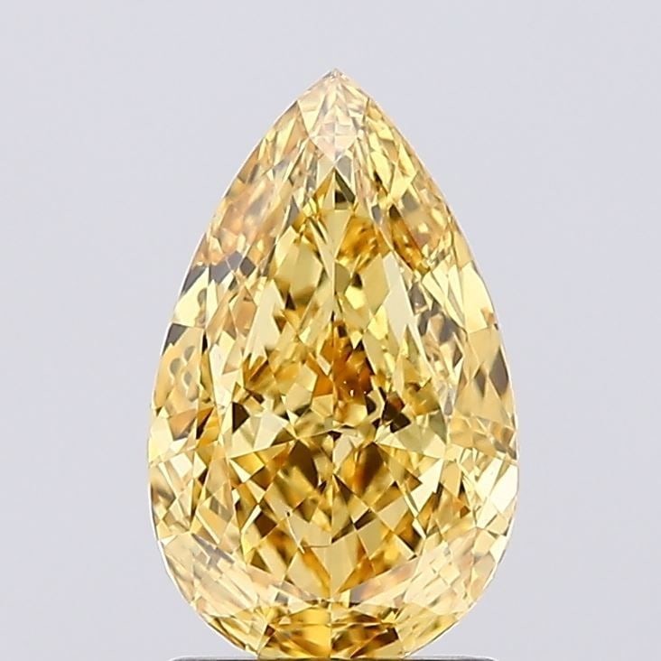 Loose Diamond - PEAR 1.5ct Fancy Vivid Yellow SI1: Loose Diamond - PEAR 1.5ct Fancy Vivid Yellow SI1 Source: This is a real non-mined Diamond that has been grown in a lab Shape: PEAR Carats: 1.5 Color: Fancy Vivid Yellow Certification: IGI Video: