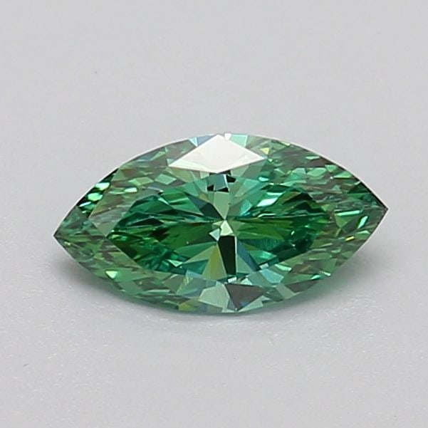 Loose Diamond - MARQUISE 0.47ct Fancy Vivid Green VS1: Loose Diamond - MARQUISE 0.47ct Fancy Vivid Green VS1 Source: This is a real non-mined Diamond that has been grown in a lab Shape: MARQUISE Carats: 0.47 Color: Fancy Vivid Green Certification: IGI