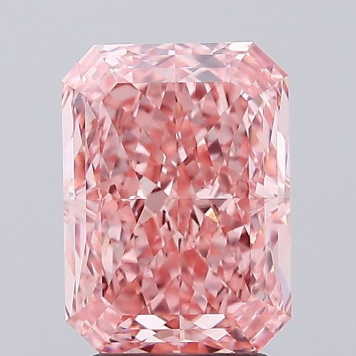 Loose Diamond - RADIANT 3.1ct Fancy Vivid Pink VVS2: Loose Diamond - RADIANT 3.1ct Fancy Vivid Pink VVS2 Source: This is a real non-mined Diamond that has been grown in a lab Shape: RADIANT Carats: 3.1 Color: Fancy Vivid Pink Certification: IGI Video: