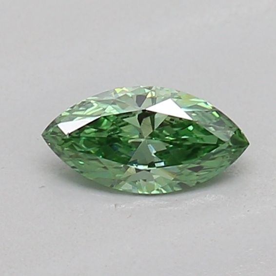 Loose Diamond - MARQUISE 0.15ct Fancy Vivid Green VS1: Loose Diamond - MARQUISE 0.15ct Fancy Vivid Green VS1 Source: This is a real non-mined Diamond that has been grown in a lab Shape: MARQUISE Carats: 0.15 Color: Fancy Vivid Green Certification: IGI