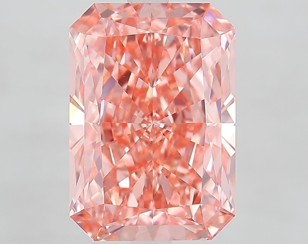 Loose Diamond - RADIANT 5.02ct Fancy Vivid Pink Orange VVS2: Loose Diamond - RADIANT 5.02ct Fancy Vivid Pink Orange VVS2 Source: This is a real non-mined Diamond that has been grown in a lab Shape: RADIANT Carats: 5.02 Color: Fancy Vivid Pink Orange