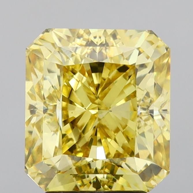 Loose Diamond - RADIANT 4.03ct Fancy Intense Yellow VS2: Loose Diamond - RADIANT 4.03ct Fancy Intense Yellow VS2 Source: This is a real non-mined Diamond that has been grown in a lab Shape: RADIANT Carats: 4.03 Color: Fancy Intense Yellow Certification: IGI
