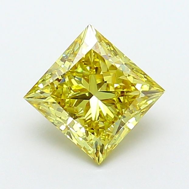Loose Diamond - PRINCESS 2.02ct Fancy Intense Yellow VS1: Loose Diamond - PRINCESS 2.02ct Fancy Intense Yellow VS1 Source: This is a real non-mined Diamond that has been grown in a lab Shape: PRINCESS Carats: 2.02 Color: Fancy Intense Yellow Certification: