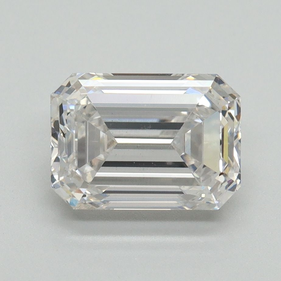 Loose Diamond - EMERALD 2.15ct F VS1: Loose Diamond - EMERALD 2.15ct F VS1 Source: This is a real non-mined Diamond that has been grown in a lab Shape: EMERALD Carats: 2.15 Color: F Clarity: VS1 Certification: NONE Video: