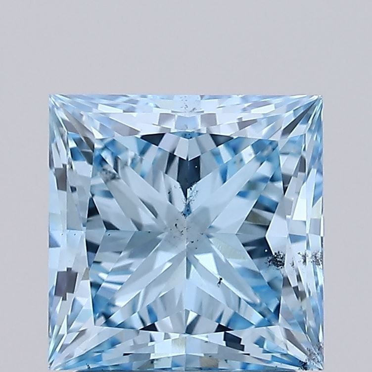Loose Diamond - PRINCESS 2.01ct Fancy Vivid Blue SI1: Loose Diamond - PRINCESS 2.01ct Fancy Vivid Blue SI1 Source: This is a real non-mined Diamond that has been grown in a lab Shape: PRINCESS Carats: 2.01 Color: Fancy Vivid Blue Certification: IGI Video